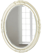 Овальное зеркало в раме Parigi White (Париж), (PRFA398WT) 